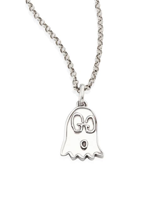 gucci ghost ssense|Gucci: Silver 'Gucci Ghost' Necklace .